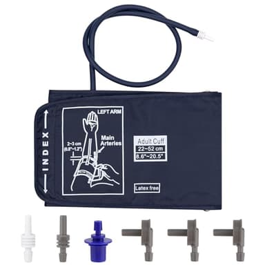 Misuratore da Braccio Pressione Sanguigna 22-52 cm con 6 Connettore, Portatile Bracciale Misuratore Pressione per Adulti Anziani, non Inclusa Macchina