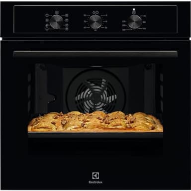 Electrolux Serie 300 Forno Multifunzione, Capacità 68 L, EOH2H044K, Classe A+, Pulizia AquaClean, Cottura Uniforme, Funzione Pizza, 589x594x568 mm, Nero