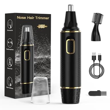 Brigin Tagliacapelli per il naso Professionale Indolore Ricaricabile Impermeabile IPX7 e facile da pulire,Ricaricabile USB Rasoio Tagliapelli Naso Professionale Trimmer