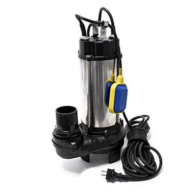 Wiltec Pompa sommersa acque nere con trituratore e galleggiante 31.200 l/h 2200 W, prevalenza 10m