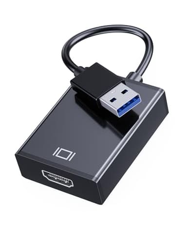 GANA Adattatore USB a HDMI, USB 3.0/2.0 a HDMI Audio Video Adapter HD 1080P Cavo Grafica Convertitore per PC, Laptop HDTV Compatibile con Windows XP/10/8/7 - Nero