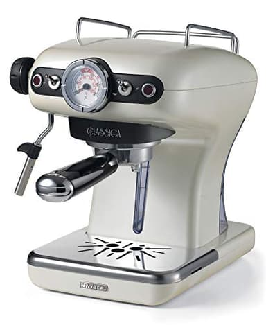 Ariete 1389 Classica Macchina per caffè Espresso Polvere 1/2 Tazze, Filtro Cialda, Maxi Cappuccino, 15 Bar, 900 ml, 850 W, 1 Cups, Plastica Acciaio Inossidabile Metallo, Perla