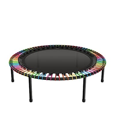 bellicon Trampolino fitness 112 cm (arcobaleno) | pratiche gambe pieghevoli e sospensioni ad anello fino a 120 kg (forte) | telaio in tre pezzi | Made in Germany