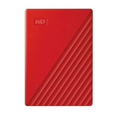 WD 2TB My Passport HDD portatile USB 3.0 con software per gestione di dispositivi, backup e protezione tramite password - funziona con PC, Xbox X, Xbox S, PS4 and PS5 -Rosso