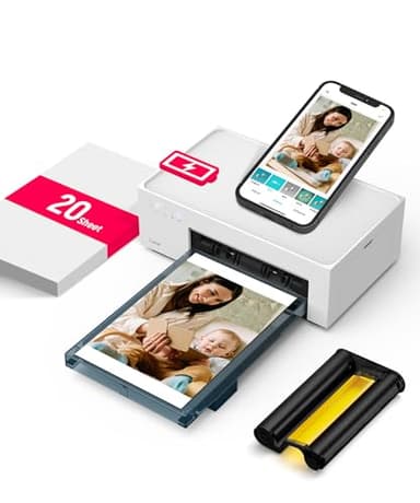 Liene Stampante Fotografica Portatile con Batteria Ricaricabile WiFi Stampante Foto con 20 Cartes 10x15cm, 300DPI Sublimazione Termica, Stampa Fotografica Istantanea per Smartphone iPhone/Android