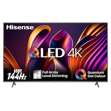 Hisense TV 55" QLED 4K 144Hz 55E77NQ PRO, Smart TV VIDAA U7, Dolby Vision IQ, HDR 10+ Adaptive, 144hz Game Mode PRO, Dolby Atmos 2.1, Alexa Built-in, Tuner DVB-T2/S2 HEVC 10, lativù 4K