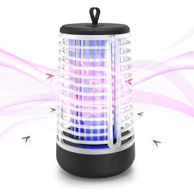 Zanzariera Elettrica da Interno, Antizanzare Elettrico Portatile, Lampada Antizanzare Casa, Lampada Zanzare Esterno, Racchetta Zanzare Atossica Anti Mosche UV Campeggio 100m²
