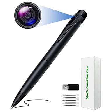 Telecamera Nascosta, Telecamere Spia Mini Microcamera Spia 64 GB HD 1080P Penna per Telecamera Spia Registratore Audio e Video con Rilevamento del Movimento per Riunioni di Lavoro