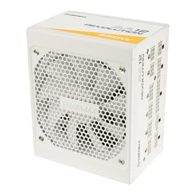 ENERMAX Revolution D.F. 12 ATX3.1 PCI-e 5.1 Snow White 850W 80Plus Gold alimentatore ultracompatto (completamente modulare, 50% semi-fanless, 12V-2x6); ETV850G-W, bianco