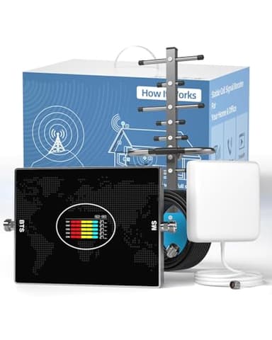 Amplificatore Segnale Cellulare 2G 3G 4G 5 Bande 800/900/1800/2100/2600MHz Ripetitore Segnale Cellulare 4G LTE Aumentare la Chiamata Vocale e Dati di Rete