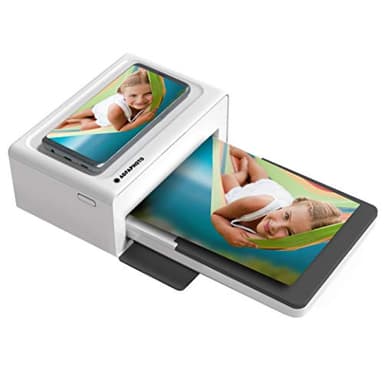AgfaPhoto Realipix Moments AMO46 - Stampante Fotografica per Smartphone 10x15 cm, Bluetooth per Smartphone Apple e Android, 4Pass Sublimazione Termica - Bianco