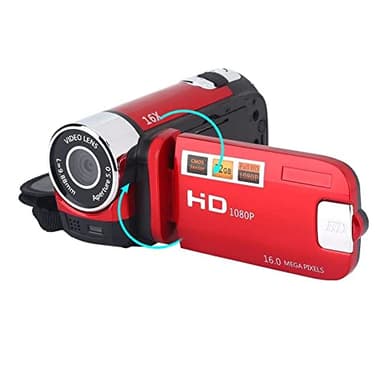 Tangxi Videocamera digitale DV, 720P 16MP Zoom digitale 2,4 pollici LCD Telecamera video a schermo rotante a 270 gradi, 4X Telecamera DV digitale ad alta definizione per