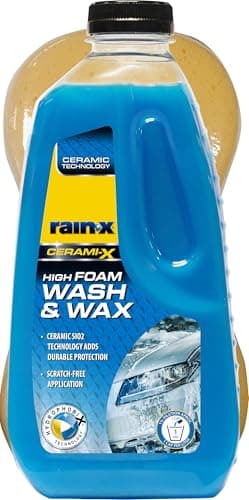 Rain-X Shampoo Auto con Cera, Schiuma Attiva Auto con elevato Potere Schiumogeno e Lucidante 1 L