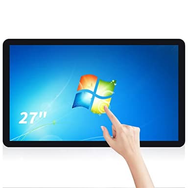 TouchWo 27 pollici Touch Screen All-in-One Panel PC industriale, USB, VGA e HD-MI, Windows 10 Intel i3, 4GB RAM 128G SSD Smart Board per aula, riunione, commerciale