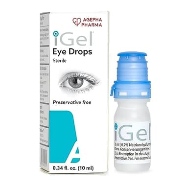 iGel Collirio Occhi Secchi iGel® | Lacrime Artificiali per Occhi Rossi | Gocce Oculari Lubrificanti per Lenti a Contatto | Prodotto in Europea