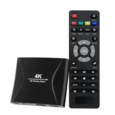 ZUMKUNM Lettore multimediale digitale 4K UHD e 1080P per unità USB e schede MicroSD, Digital Signage, H.265/HEVC H.264/AVC MP4 MKV Video MP3 Music JPG Photos,4K HDMI,Analogico AV,Auto Play and Resume