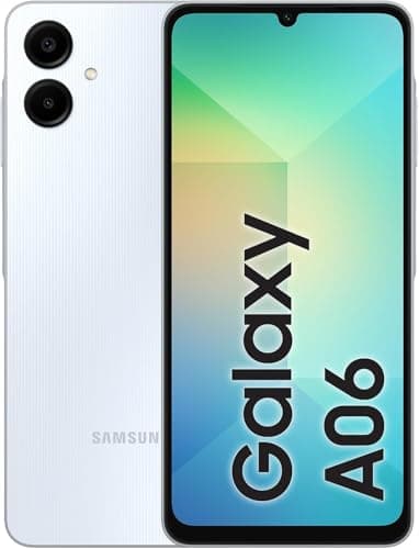SAMSUNG Galaxy A06 4G LTE Versione Globale SM-A065F/DS, NO NFC, Display 6,7", Doppia SIM 50MP Doppia Fotocamera Blu (Light Blue), 64GB