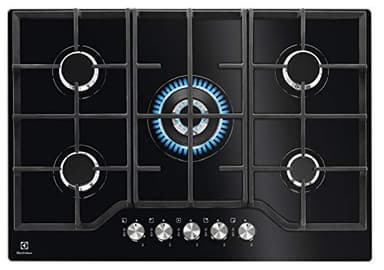 Electrolux EGG7536K Piano Cottura Gas on Glass, GOG line 75 cm, Nero