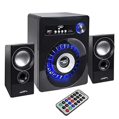Audiocore AC910 2.1 - Altoparlante multimediale bluetooth, subwoofer 280 W P.M.P.O. slot scheda SD AUX