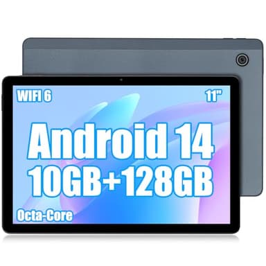 Ainmel Tablet 11 Pollici, Android 14 Tablet con Processore Octa Core 2.0 GHz, 10 GB RAM 128 GB ROM 1TB TF, 5 G + 2.4 G WiFi 6, 8 + 5 MP Dual Camera 6800 mAh, Batteria Bluetooth 5.0 (Grigio)