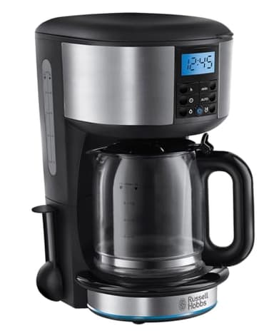 Russell Hobbs Macchina Caffè Americano - Con Filtro per Estrazione e Aroma ottimali - Max 10 tazze; Caraffa in Vetro da 1.25 L; Piastra riscaldante; Spegnimento automatico; 1000 W; Buckingham 24020-56