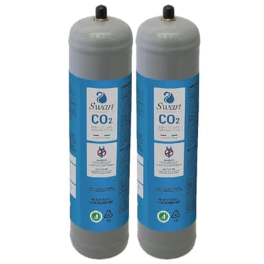 Bombola CO2 per gasatore 600 gr usa e getta attacco M11x1 per erogatori - gasatori acqua frizzante co2, contenitore in acciaio N° 2 Bombole