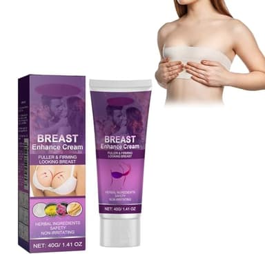 Tkekruh 40g Ingrandimento del seno, Crema Seno Rassodante, idratante naturale, per la Pelle Rassodante Migliora l'Elasticità Crema per il Seno Modellante per Seni Cadenti, Enhance Cream