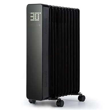 Klarstein Stufa Elettrica Basso Consumo, Termosifone Elettrico Silenzioso 2500W, Radiatore ad Olio Indipendente e Portatile, Termosifone ad Olio con Telecomando, Wifi/App, Termostato e Cavo da 1.45 m