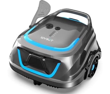 WYBOT Pulitore per Piscina Cordless con 120 Minuti di Pulizia a Ricarica Rapida in 2,5 Ore, LED Indicatore, Robot Piscina Fuori Terra con Doppia Filtrazione