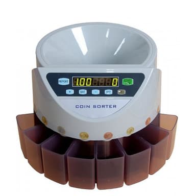 CONTAMONETE Conta Monete macchina contatore monete, 8 CASSETTI, separatore monete