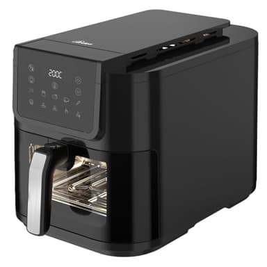 ARDES - ARFRYA08LV Friggitrice Ad Aria 8 Litri Extra Profonda FRIGGISANA INFINITY - Tecnologia Rapid Air Fryer - Display Touch, Finestra e Luce Interna
