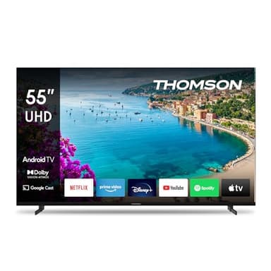 Thomson 55 Pollici (139 cm) UHD TV Smart Android TV (WLAN, HDR, Triple Tuner DVB-C/S2/T2) – 55UA5S13-2023