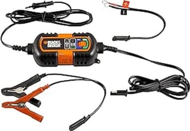 BLACK+DECKER BDV090 Carica Batteria e Mantenitore di Carica, 6 V e 12 V, UNICO