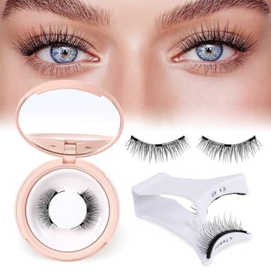 Mayhug ciglia magnetiche 1 paia riutilizzabili ciglia magnetiche con applicatore ciglia finte magnetiche naturali senza eyeliner kit(Style 06)