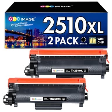 GPC Image TN2510XL TN2510 Toner Alta Capacità Compatibili per Brother TN-2510 per MFC-L2800DW L2827DW L2860DW L2835DW HL-L2400DWE L2445DW L2447DW DCP-L2660DW L2620DW L2665DW (2 Nero)