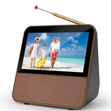 HassoKon TV digitale portatile DVB-T2, 1080P HD Mini TV DAB+, DSP, lettore multimediale USB per roulotte, auto e campeggio, cucina, camera da letto, viaggi, cucina
