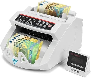 Conta Banconote, Macchina Conta Soldi Professionale Con Rilevatore Di Banconote False E Doppio Display Led