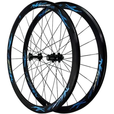 UNFRASLOP 700C Cerchio per Bici da Strada 28 Pollici Ruota di Bicicletta Doppia Parete Rim Cut 7 8 9 10 11 12 velocità per Freni C/V/Freni A Pattino QR,Blu