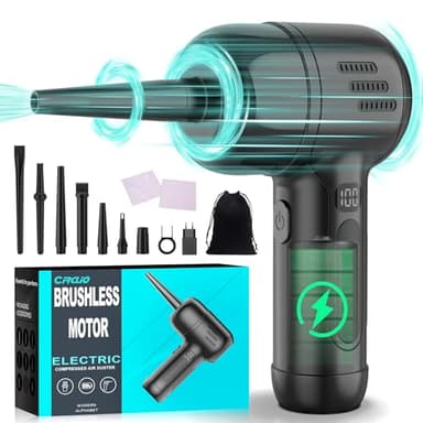 Potente Aria Compressa Spray Elettrico - Fino a 165000 RPM, Batteria da 10400mAh, ULtronics X Aria Compressa Spray per PC con Ricarica USB e Type-C, Display LED