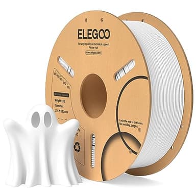 ELEGOO Filamento PLA 1.75mm Bianco 1KG, Filamento per Stampante 3D, Precisione Dimensionale +/- 0.02mm, Filamento per La Maggior Parte delle Stampanti 3D