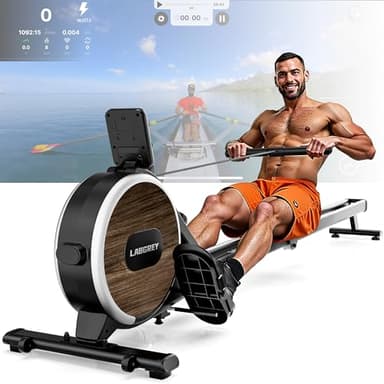 LABGREY Vogatore Magnetico, Vogatore Bluetooth Pieghevole per Uso Domestico, Ideale per Allenamento Cardio in Casa, Binario in Lega, Super Silenzioso e Stabile (R1-Magnetico)