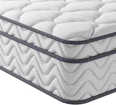 Vesgantti Materasso matrimoniale 160x200, Materasso a Molle Indipendenti Insacchettate & Memory Foam, Design Ergonomico 9 Zone, Rigidità 3 su 5, Altezza 26 cm, Box-Top Serie
