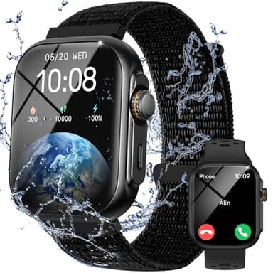 Parsonver Smartwatch Uomo Donna con GPS Integrato, Effettua/Risposta Chiamate, Orologio Smartwatch con 30M Nuoto Impermeabile, Contapassi, Cardiofrequenzimetro, Sonno, Fitness Tracker per Android iOS