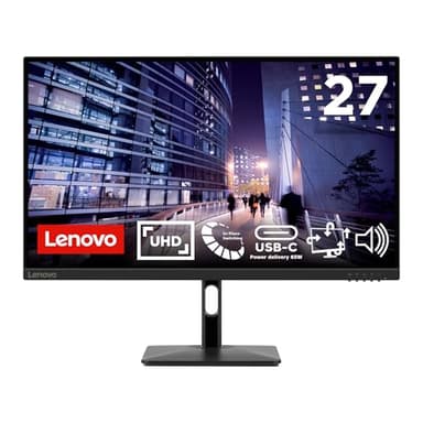 Lenovo N27q Monitor 27" QHD (2560x1440) IPS, 4ms, 100Hz, HDR, Frameless, Regolabile, HDMI 2.1 + DP, Low Blue Light/Flicker Free, VESA 100x100