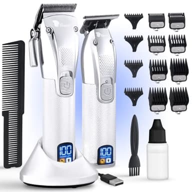 Fagaci Tagliacapelli Uomo Professionale con Potenza Turbo e Taglio Preciso, 5H/3H Batteria, Macchinetta Capelli, Rasoio e Trimmer, Taglia Barba Elettrico