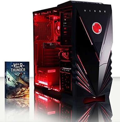 VIBOX Stealth 35 - 3.8GHz (4.0GHz Turbo) AMD Dual Core, Famiglia, Online, Desktop Gamer, Gaming PC Computer con WarThunder Gioco Bundle, 2TB Hard-Disk - Radeon R7 250 2 GB Scheda Grafica - 8 GB RAM - Oltre a una garanzia a vita incluso* (Nessun sistema operativo)