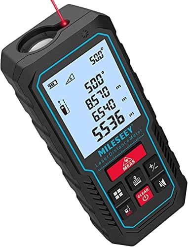 MiLESEEY Metro Laser Professionale 70M, con Indicatore Elettronico Dell'angolo, Precisione +/- 2mm, Misurazione Della Distanza, Dell'area e del Volume, LCD Retroilluminato, Misuratore Laser