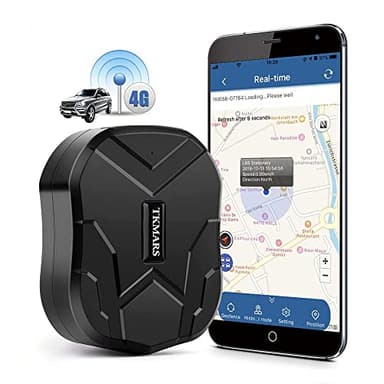 TKMARS 4G GPS Tracker per Auto,10000mAh Localizzatore GPS Senza Abbonamento in Tempo Reale Magnetico Impermeabile 150 Giorni in Standby APP Gratuita GPS Tracker per Auto Moto camion TK905B 4G