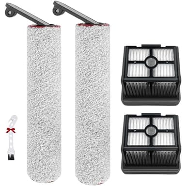 KiimSin Set di Accessori per Dreame H12 PRO / H12 Dual Parti di Ricambio aspirapolvere Umido e Secco, 2 spazzole Rullo + 2 Filtro + 1spazzole