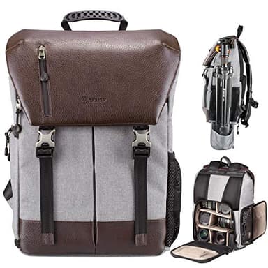 TARION RB-02 Zaino Fotografico Impermeabile Zanio Fotocamera Impermeabile IPX5 per Reflex Obiettivi Treppiede Portatile Uomini Donne Trekking Zaini per Fotocamere Zaino Fotografica